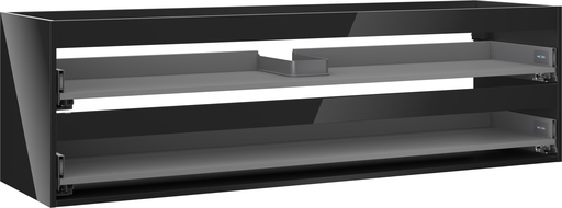 Mexen Box-A skriňová zostava pod umývadlo 160 cm, 2 zásuvky, čierny lesk - 91AX0-1600-470-2-70