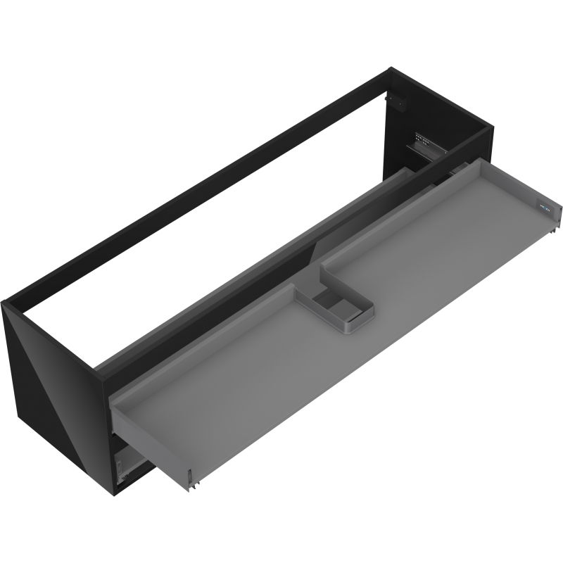 Mexen Box-A skriňová zostava pod umývadlo 160 cm, 2 zásuvky, čierny lesk - 91AX0-1600-470-2-70