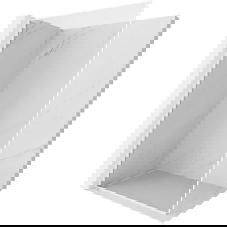 Mexen Kioto-XF L sprchová stena Walk-in s rámom 80 x 202 cm, priehľadná 10 mm, biela - 800-080-174-20-00-XF