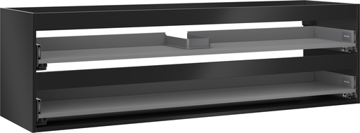 Mexen Box-A korpus skrinky pod umývadlo 160 cm, 2 zásuvky, čierny mat - 91AX0-1600-470-2-71