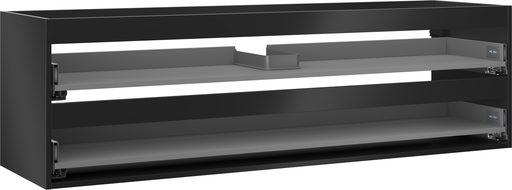 Mexen Box-A skriňová skrinka pod umývadlo 160 cm, 2 zásuvky, čierny mat - 91AX0-1600-470-2-71