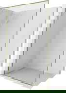 Mexen Kioto-XF L sprchová stena Walk-in s rámikom 110 x 202 cm, transparentná 10 mm, zlatá - 800-110-174-50-00-XF