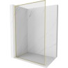 Mexen Kioto-XF L sprchová stena Walk-in s rámom 120 x 202 cm, priehľadná 10 mm, zlatá brúsená - 800-120-174-55-00-XF