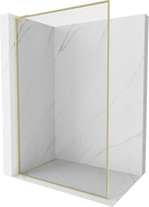 Mexen Kioto-XF L sprchová stena Walk-in s rámom 120 x 202 cm, priehľadná 10 mm, zlatá brúsená - 800-120-174-55-00-XF