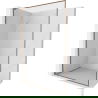 Mexen Kioto-XF L sprchová stena Walk-in s rámčekom 50 x 202 cm, transparentná 10 mm, ružové zlato - 800-050-174-60-00-XF