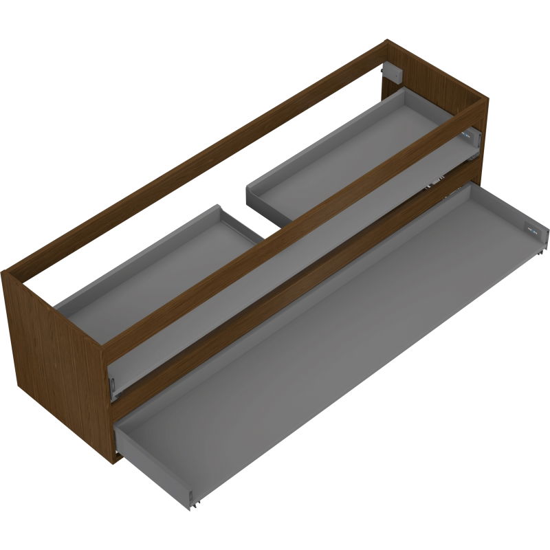Mexen Box-A korpus skrinky pod umývadlo 160 cm, 2 zásuvky, orech - 91AX0-1600-470-2-86