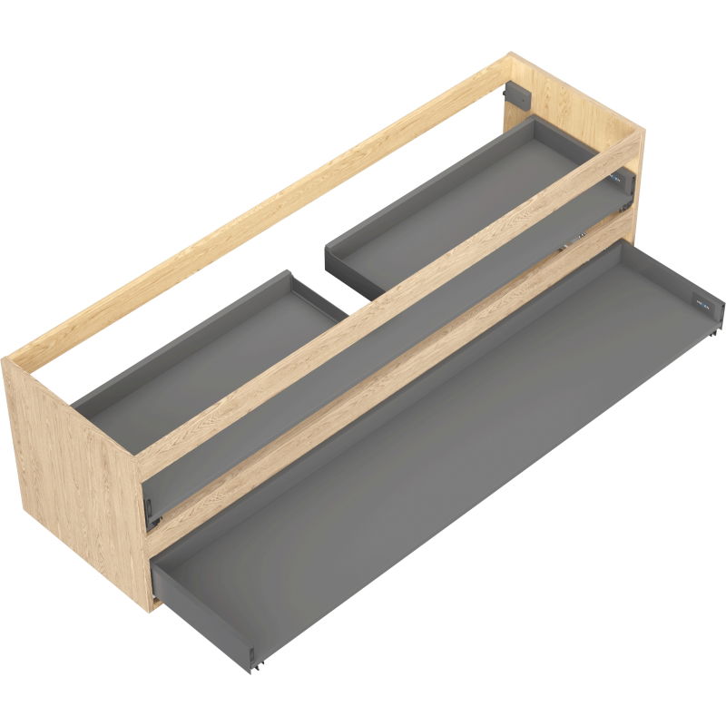 Mexen Box-A korpus skrinky pod umývadlo 160 cm, 2 zásuvky, dub - 91AX0-1600-470-2-81