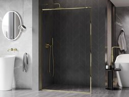 Mexen Kioto-F L Sprchová stena Walk-in s rámom 70 x 202 cm, priehľadná 8 mm, zlatá - 800-070-174-50-00