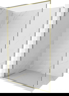 Mexen Kioto-F L Sprchová stena Walk-in s rámom 90 x 202 cm, transparentná 8 mm, zlatá - 800-090-174-50-00