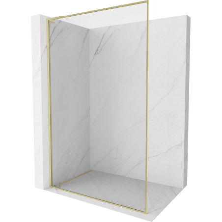 Mexen Kioto-F L sprchová stena Walk-in s rámom 105 x 202 cm, transparentná 8 mm, zlatá brúsená - 800-105-174-55-00