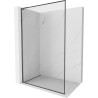 Mexen Kioto-F L sprchová stena Walk-in s rámom 100 x 202 cm, transparentná 8 mm, brúsená tmavosivá - 800-100-174-66-00
