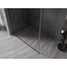 Mexen Kioto-F L sprchová stena Walk-in s rámom 100 x 202 cm, transparentná 8 mm, brúsená tmavosivá - 800-100-174-66-00