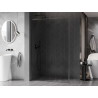 Mexen Kioto-F L sprchová stena Walk-in s rámom 100 x 202 cm, transparentná 8 mm, brúsená tmavosivá - 800-100-174-66-00