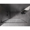 Mexen Kioto-F L sprchová stena Walk-in s rámom 100 x 202 cm, transparentná 8 mm, brúsená tmavosivá - 800-100-174-66-00