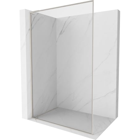 Mexen Kioto-F L sprchová stena Walk-in s rámom 85 x 202 cm, transparentná 8 mm, brúsený nikel - 800-085-174-97-00