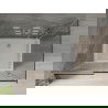 Mexen Omega sprchovací kút posuvný 130 x 90 cm, grafitový, chróm + vanička Flat, biela - 825-130-090-01-40-4010