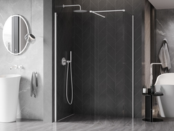 Mexen Kioto-X sprchová stena Walk-in 140 x 80 cm, transparentná 10 mm, biela - 800-140-202-20-00-080-X