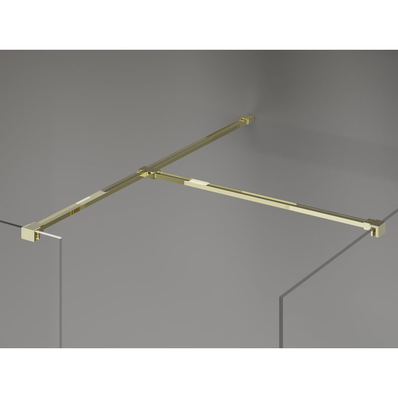 Mexen Kioto-X sprchová stena Walk-in 110 x 80 cm, transparentná 10 mm, zlatá - 800-110-202-50-00-080-X