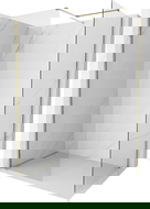 Mexen Kioto-X sprchová stena Walk-in 140 x 120 cm, transparentné 10 mm, zlatá - 800-140-202-50-00-120-X