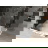Mexen Omega sprchový kút posuvný 130 x 100 cm, grafit, chróm + vanička Flat, biela - 825-130-100-01-40-4010