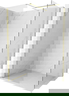 Mexen Kioto-X sprchová stena Walk-in 160 x 70 cm, transparentná 10 mm, zlatá kartáčovaná - 800-160-202-55-00-070-X