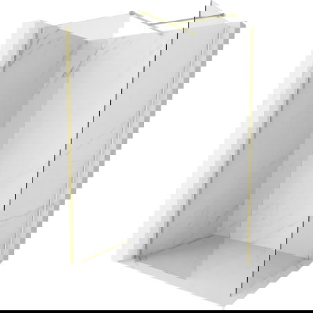 Mexen Kioto-X sprchová stena Walk-in 110 x 90 cm, transparentná 10 mm, zlato brúsená - 800-110-202-55-00-090-X