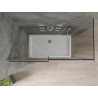 Mexen Omega posuvná sprchová kabína 140 x 80 cm, grafitová, chróm + vanička Flat, biela - 825-140-080-01-40-4010