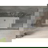 Mexen Omega sprchový kút posuvný 140 x 80 cm, grafit, chróm + vanička Flat, biela - 825-140-080-01-40-4010