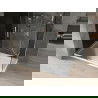 Mexen Omega sprchový kút posuvný 140 x 80 cm, grafit, chróm + vanička Flat, biela - 825-140-080-01-40-4010