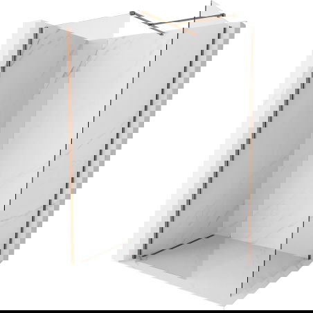 Mexen Kioto-X sprchová stena Walk-in 120 x 100 cm, transparentná 10 mm, ružové zlato - 800-120-202-60-00-100-X