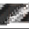 Mexen Kioto-X sprchová stena Walk-in 140 x 80 cm, transparentná 10 mm, brúsená meď - 800-140-202-65-00-080-X