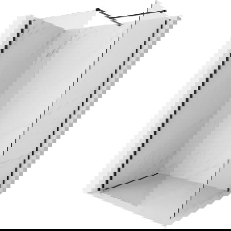 Mexen Kioto-X sprchová stena Walk-in 110 x 70 cm, transparentná 10 mm, čierna - 800-110-202-70-00-070-X