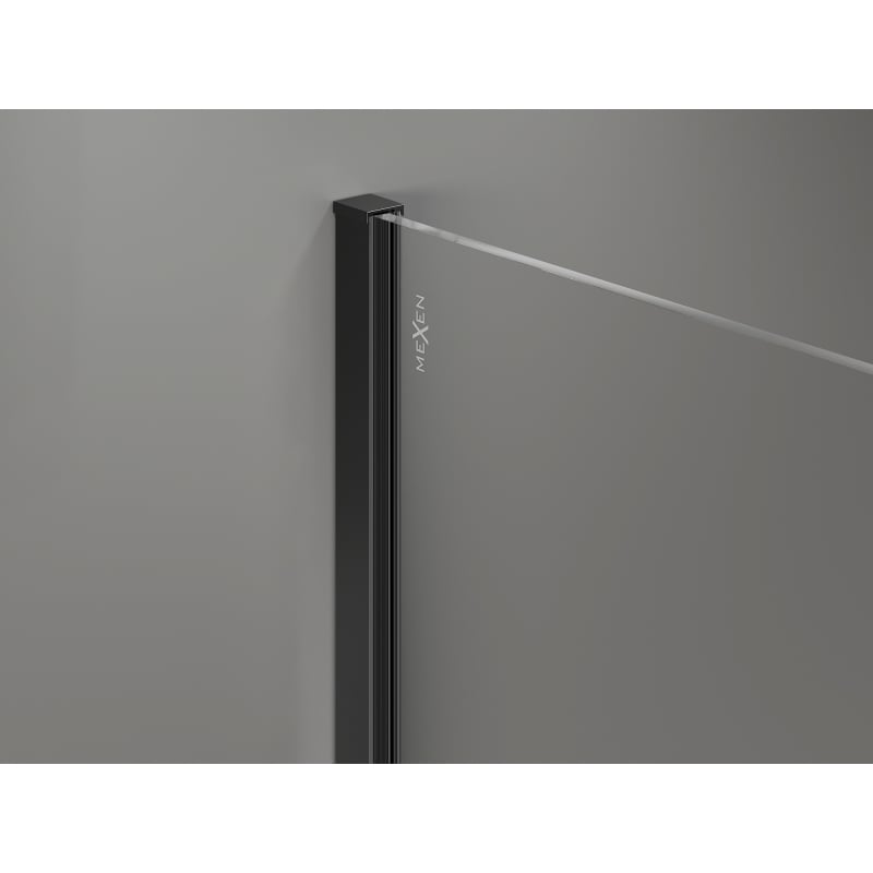Mexen Kioto-X sprchová stena Walk-in 140 x 110 cm, transparentná 10 mm, čierna - 800-140-202-70-00-110-X