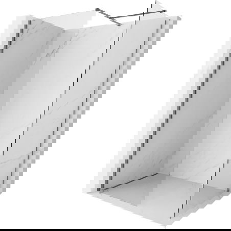 Mexen Kioto-X sprchová stena Walk-in 150 x 70 cm, priehľadná 10 mm, tmavý kov - 800-150-202-95-00-070-X