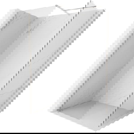 Mexen Kioto-X sprchová stena Walk-in 120 x 70 cm, transparentná 10 mm, kartáčovaný nikel - 800-120-202-97-00-070-X