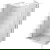 Mexen Kioto-XF sprchová priečka Walk-in s rámom 160 x 110 cm, transparentná 10 mm, chróm - 800-160-202-04-00-110-XF