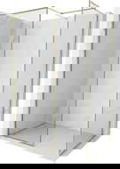 Mexen Kioto-XF sprchová stena Walk-in s rámom 150 x 70 cm, transparentná 10 mm, zlatá - 800-150-202-04-50-070-XF