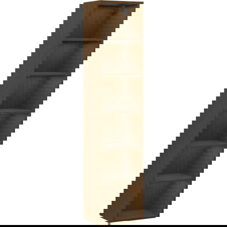 Mexen Box-A skrinka pre kúpeľňový stĺp 35 cm, orech - 91AX1-1600-300-1-86