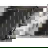 Mexen Kioto-XF sprchová priečka Walk-in s rámom 160x120 cm, transparentná 10 mm, zlatá kartáčovaná - 800-160-202-04-55-120-XF