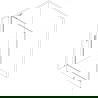 Mexen Kioto-F L Predelová stena Walk-in s rámom 55 x 202 cm, transparentná 8 mm, chróm - 800-055-174-01-00