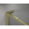 Mexen Kioto-XF L sprchová stena Walk-in s rámom 120 x 202 cm, priehľadná 10 mm, zlatá brúsená - 800-120-174-55-00-XF