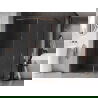 Mexen Kioto-XF sprchová stena Walk-in s rámom 160 x 120 cm, transparentná 10 mm, ružové zlato - 800-160-202-04-60-120-XF