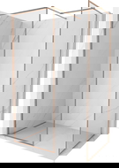 Mexen Kioto-XF sprchová stena Walk-in s rámom 110 x 80 cm, transparent 10 mm, kartáčovaná meď - 800-110-202-04-65-080-XF