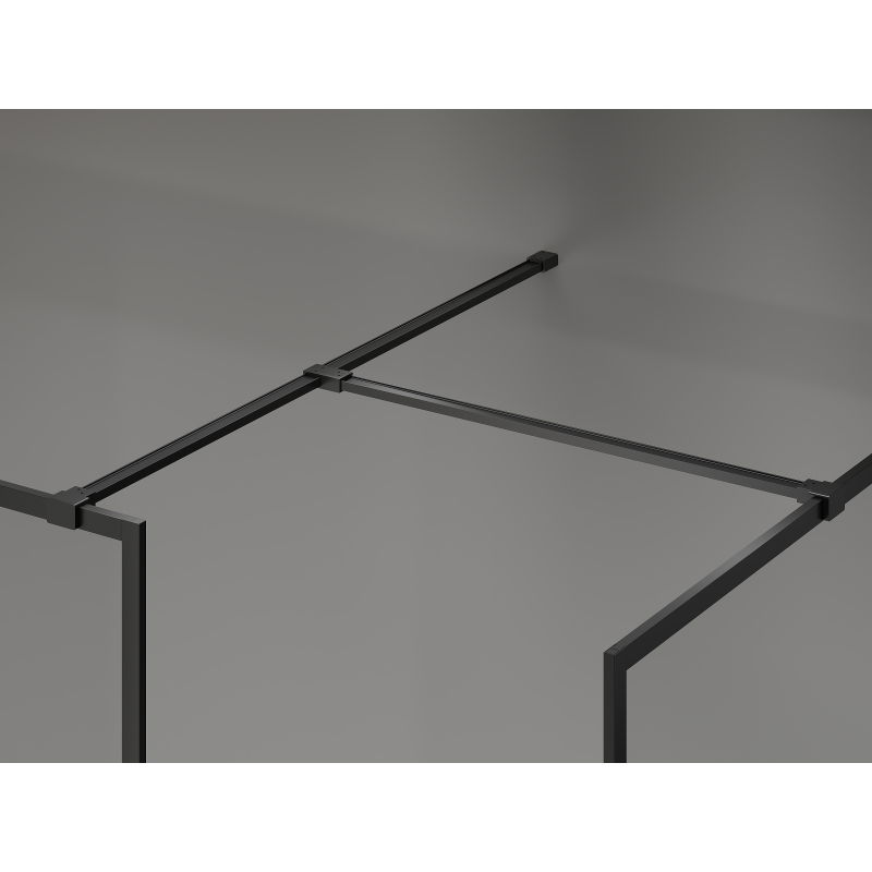 Mexen Kioto-XF sprchová stena Walk-in s rámom 110 x 80 cm, transparentná 10 mm, čierna - 800-110-202-04-70-080-XF