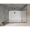 Mexen Omega sprchovací kút posuvný 120 x 80 cm, transparentný, čierny + sprchová vanička Flat, biela - 825-120-080-70-00-4010B