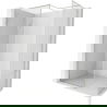 Mexen Kioto-XF sprchová stena Walk-in s rámom 150x120 cm, transparentná 10 mm, brúsený nikel - 800-150-202-04-97-120-XF