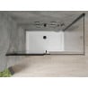 Mexen Omega posuvná sprchová kabína 130 x 70 cm, transparentná, čierna + Flat vanička, biela - 825-130-070-70-00-4010B