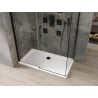Mexen Omega posuvná sprchová kabína 130 x 70 cm, transparentná, čierna + Flat vanička, biela - 825-130-070-70-00-4010B