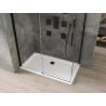 Mexen Omega posuvná sprchová kabína 130 x 70 cm, transparentná, čierna + Flat vanička, biela - 825-130-070-70-00-4010B
