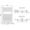 Mexen Hades elektrický radiátor 800 x 500 mm, 300 W, zlatý - W104-0800-500-2300-50